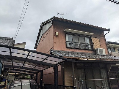 北名古屋市 和風住宅 外壁塗装 施工例 塗装前 イメージ