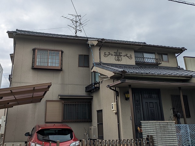 中村区　洋風モダン住宅　外壁塗装　施工前　イメージ