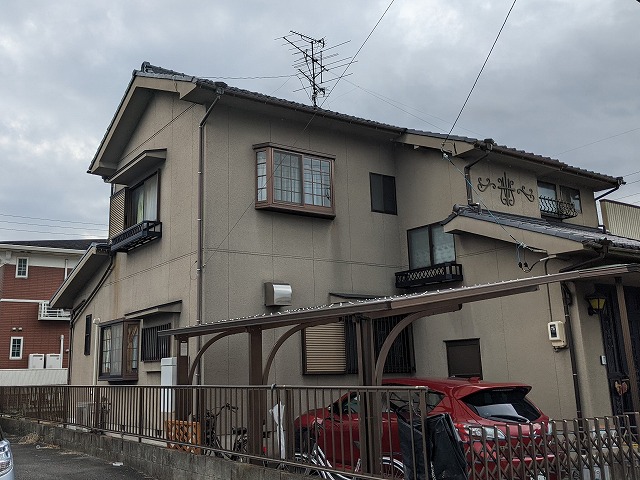 中村区　洋風モダン住宅　外壁塗装　施工前　イメージ