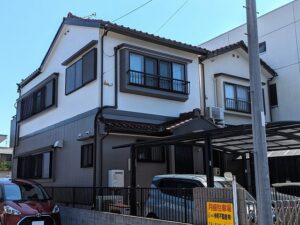 名古屋市西区　和モダン住宅　外壁塗装　施工例