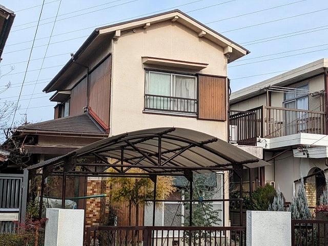 名古屋市天白区　和風モダン住宅　外壁塗装　施工前　イメージ