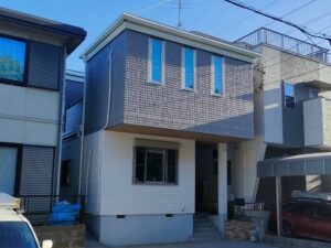 名古屋市港区　へーベルハウス　モダン住宅外壁塗装　施工例