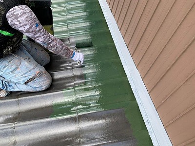 あま市　パナソニック　U瓦屋根塗装　施工例　イメージ