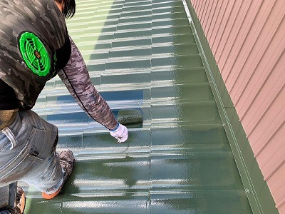 あま市　パナソニック　U瓦屋根塗装　施工例　イメージ