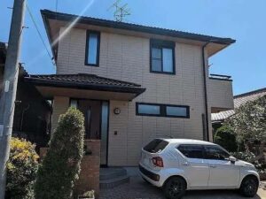 北名古屋市　旭化成　モダン住宅　外壁塗装　施工例