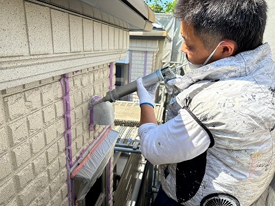 名古屋市港区 へーベルハウス モダン住宅外壁塗装 施工例 シーリング工事 イメージ