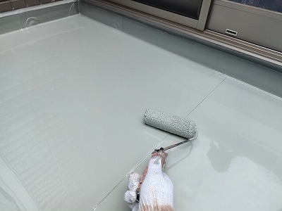名古屋市港区 へーベルハウス モダン住宅外壁塗装 施工例 ベランダ塗装 イメージ