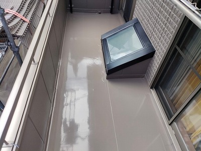 名古屋市港区 ベランダ防水塗装後 イメージ