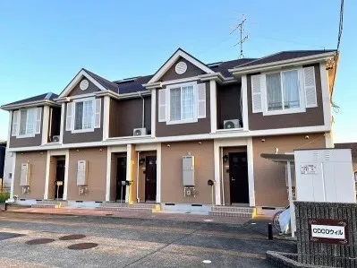 一宮市　おしゃれな賃貸アパート　外壁塗装　施工例の写真