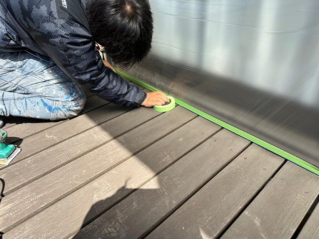 名古屋市緑区 ウッドデッキ塗装 施工例 イメージ