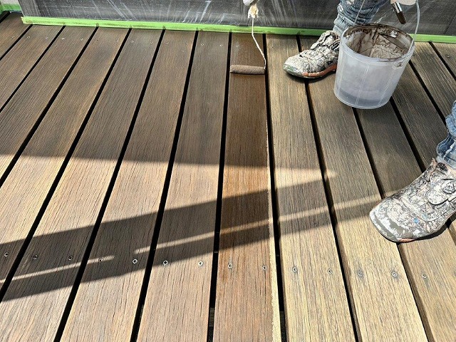 名古屋市緑区 ウッドデッキ塗装 施工例 イメージ