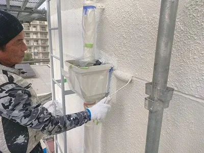名古屋市東区 賃貸マンション ツートンカラー外壁塗装 施工例 イメージ