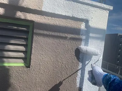 名古屋市東区 賃貸マンション ツートンカラー外壁塗装 施工例 イメージ