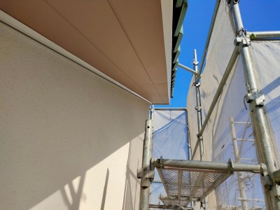 長久手 住友林業 おしゃれな南欧風住宅 外壁塗装 施工例 軒天、外壁塗装 完成 イメージ