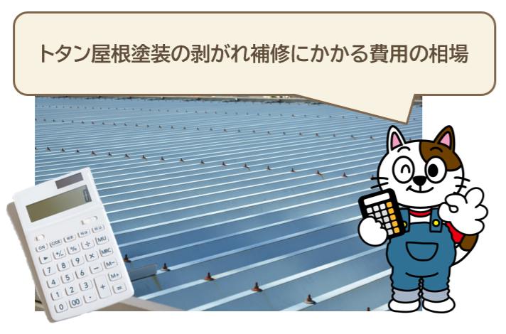 トタン屋根塗装の剥がれ補修にかかる費用の相場　イメージ
