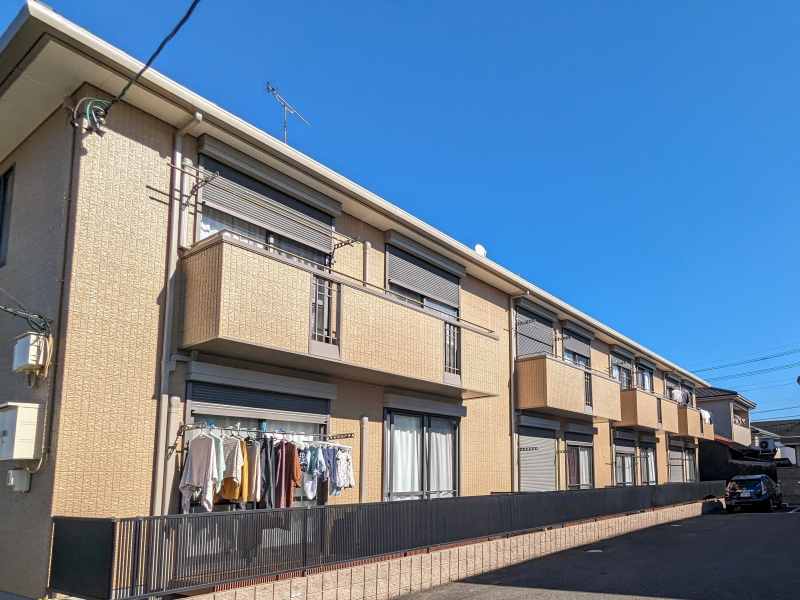 清須市　おしゃれな　賃貸アパート　外壁塗装　施工例の写真