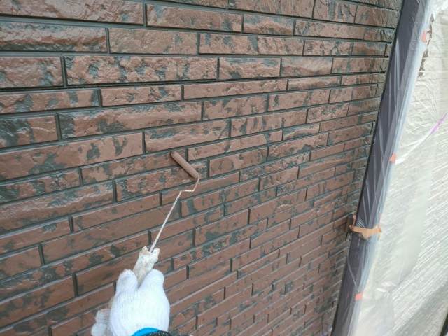 名古屋市守山区 おしゃれなダブルトーン外壁塗装 施工例 ダブルトーン上塗り3回目 イメージ