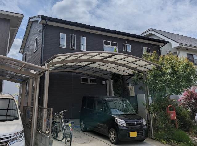 桑名市 ブルー系 北欧風住宅 ダブルトーン外壁塗装 施工例 塗装前イメージ