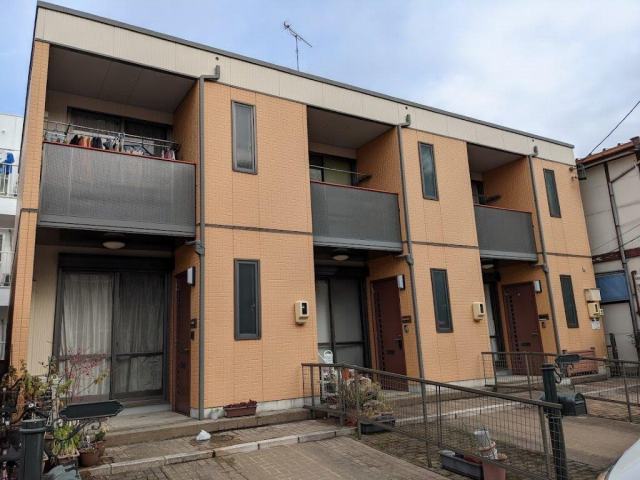 清須市 南欧風 賃貸アパート 外壁塗装 施工例 塗装前 イメージ