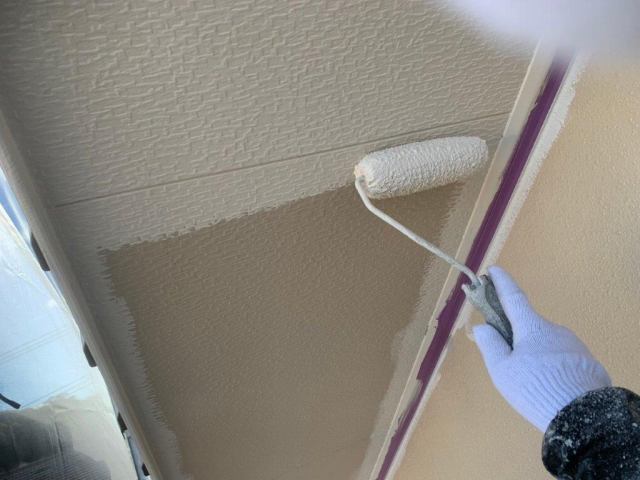名古屋市緑区 ナチュラルテイスト南欧風住宅 外壁塗装 施工例 軒天塗装 イメージ