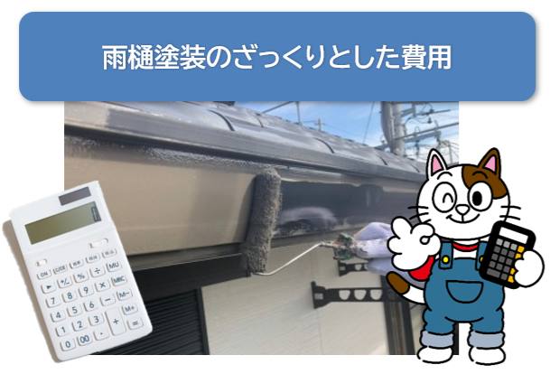 雨樋塗装のざっくりとした費用　色　イメージ