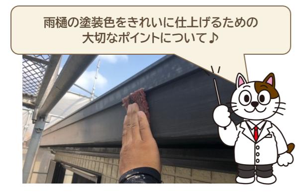 雨樋の塗装色をきれいに仕上げるための大切なポイント　イメージ