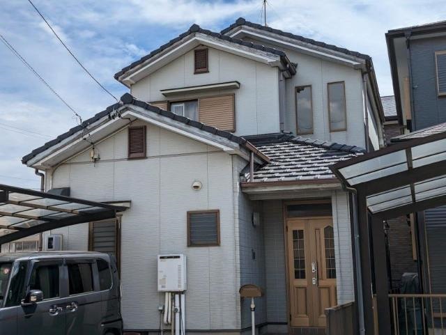 安城市 おしゃれなツートンカラー ダブルトーン外壁塗装 施工前 イメージ