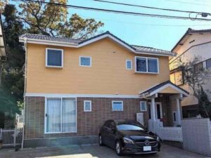 名古屋市北区　おしゃれなクワトロトーン　洋風住宅外壁塗装　施工例
