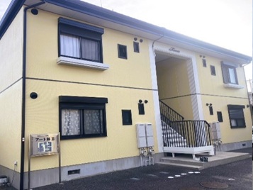安城市　アート林A棟　賃貸アパート外壁塗装　施工例の写真