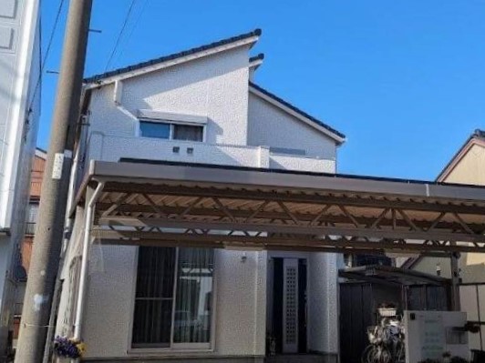 名古屋市中村区　ダブルトーン外壁塗装　施工例　イメージ