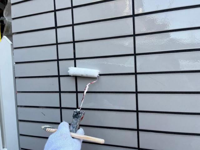 名古屋市北区 おしゃれなクワトロトーン 洋風住宅外壁塗装 施工例 タイル外構塗装 イメージ
