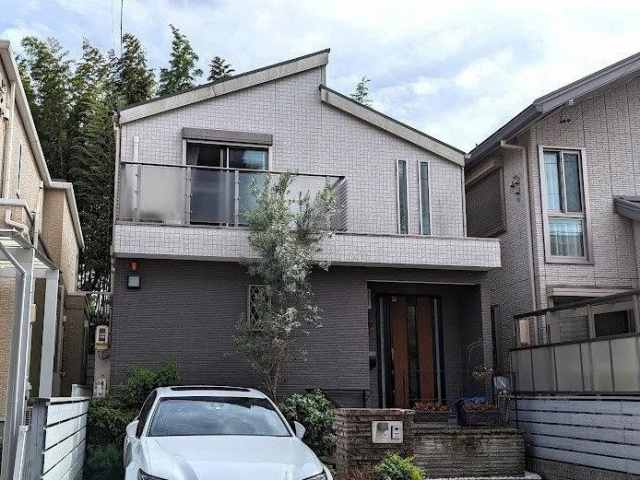 天白区 スタイリッシュ住宅 多彩仕上げ 外壁塗装 施工前 イメージ