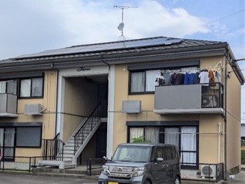 安城市 アート林B棟 賃貸アパート外壁塗装 施工例 塗装前 イメージ