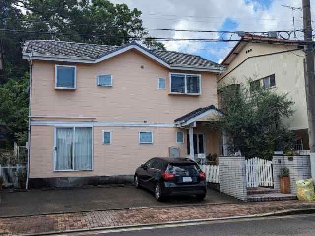 名古屋市北区 おしゃれなクワトロトーン仕上げ 洋風住宅外壁塗装 施工前 イメージ