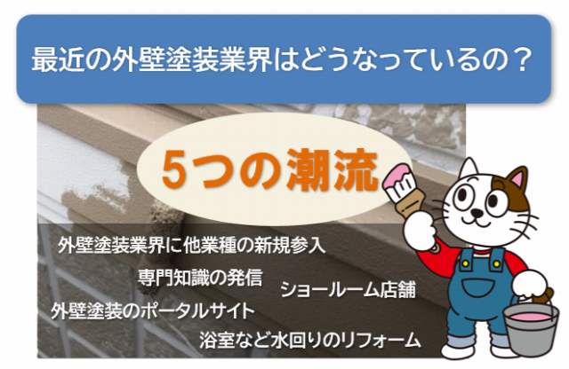 外壁塗装業界　現状と将来5つの潮流　イメージ