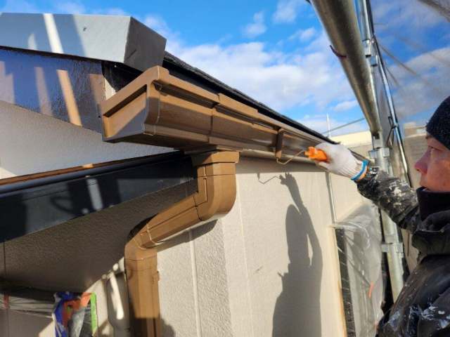 名古屋市北区 3階建住宅 ダブルトーン外壁塗装 施工例 雨樋塗装 イメージ