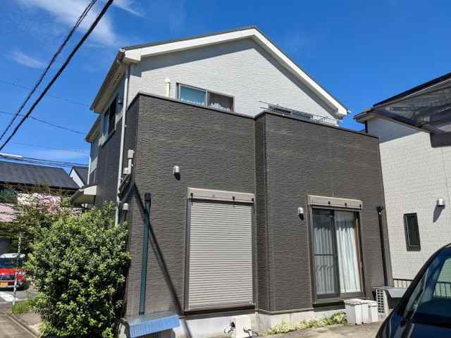 名古屋市西区 2階建てモダン住宅 外壁ダブルトーン外壁塗装 施工例 イメージ