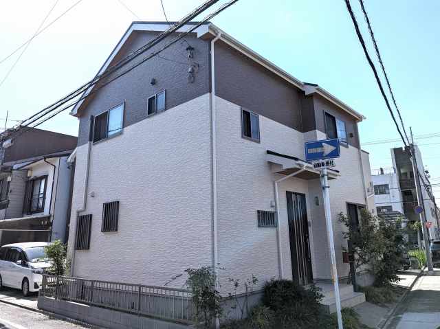 名古屋市西区 2階建てモダン住宅 外壁ダブルトーン外壁塗装 施工例 イメージ