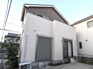 名古屋市西区　２階建てモダン住宅　外壁ダブルトーン外壁塗装　施工例