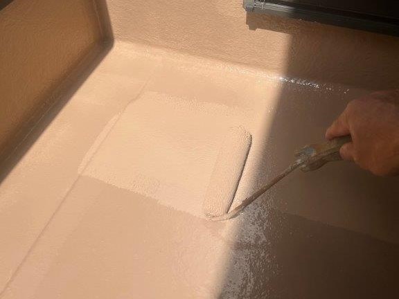 名古屋市緑区 ナチュラルテイスト 洋風住宅 外壁塗装 施工例 ベランダ塗装 イメージ