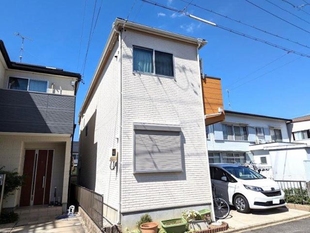 千種区 白×黄土色 スタイリッシュ住宅 外壁塗装 施工後 イメージ