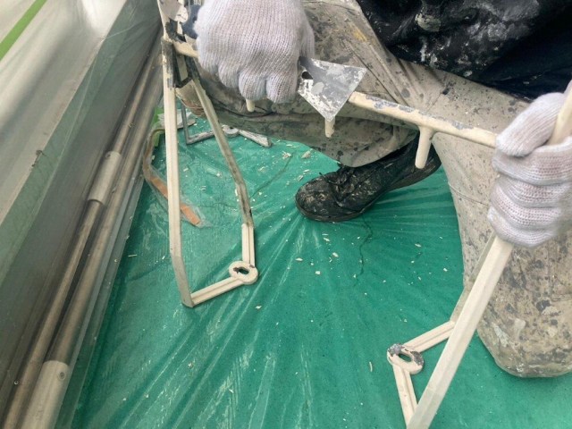 海津市 賃貸アパート「アビタチオン海津」様 外壁塗装 施工例 物干し金物 イメージ