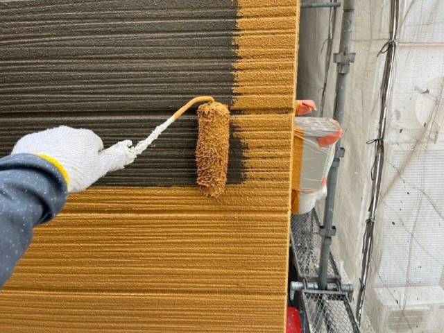 千種区 白×黄土色 スタイリッシュ住宅 外壁塗装 施工例 イメージ