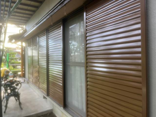 日進市　やさしいベージュ系　和風住宅　外壁塗装　施工例　外壁１階完成　イメージ