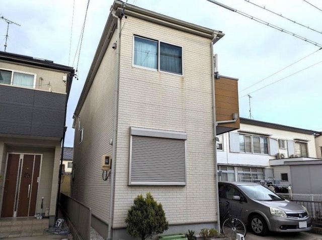 千種区 白×黄土色 スタイリッシュ住宅 外壁塗装 施工前 イメージ