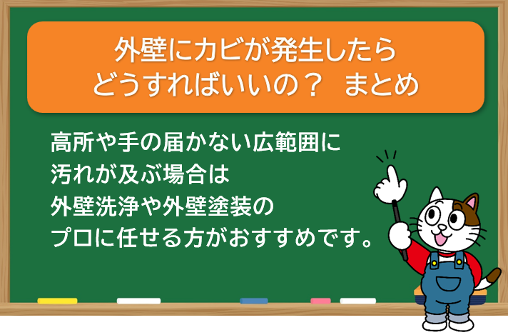 外壁にカビが発生したら、どうしたらいいの？　まとめ　イメージ