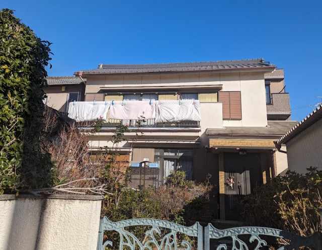 名古屋市南区　モダン和風住宅　外壁塗装　施工例　塗装前　イメージ