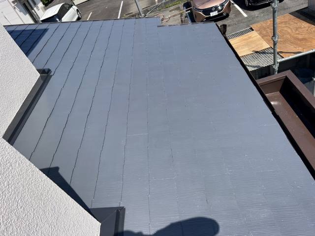名古屋市南区　モダン和風住宅　外壁塗装　施工例　カラーベスト屋根塗装　完成　イメージ