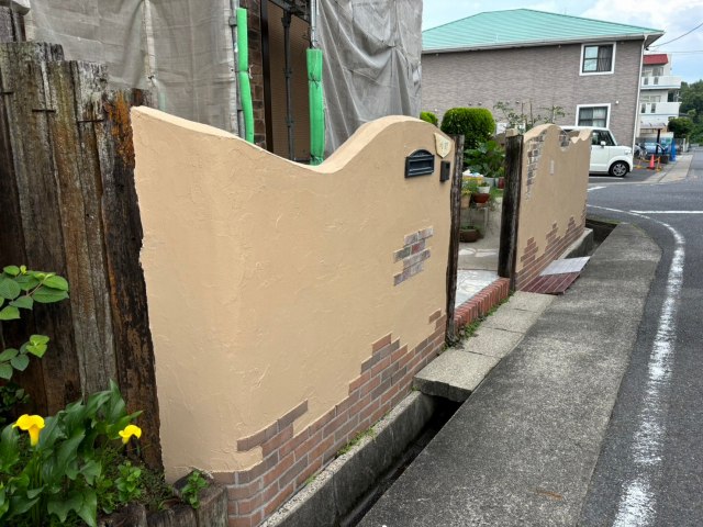 守山区 ナチュラルカラー南欧風住宅 外壁塗装 施工例 外構塗装完成 イメージ