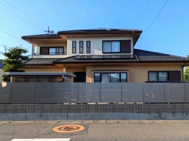 大垣市　ブラウン系　和風モダン住宅　外壁塗装　施工例　イメージ